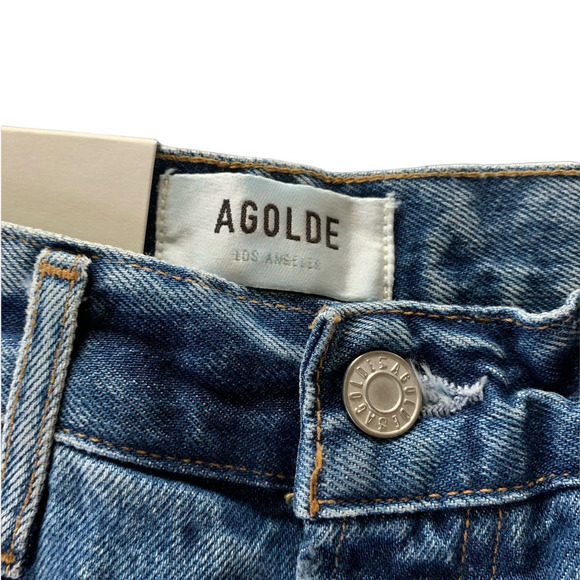 Agolde Fen High Rise Relaxed Taper Jeans in Ripped Organic Cotton, size 25 NWT - Picture 8 of 9